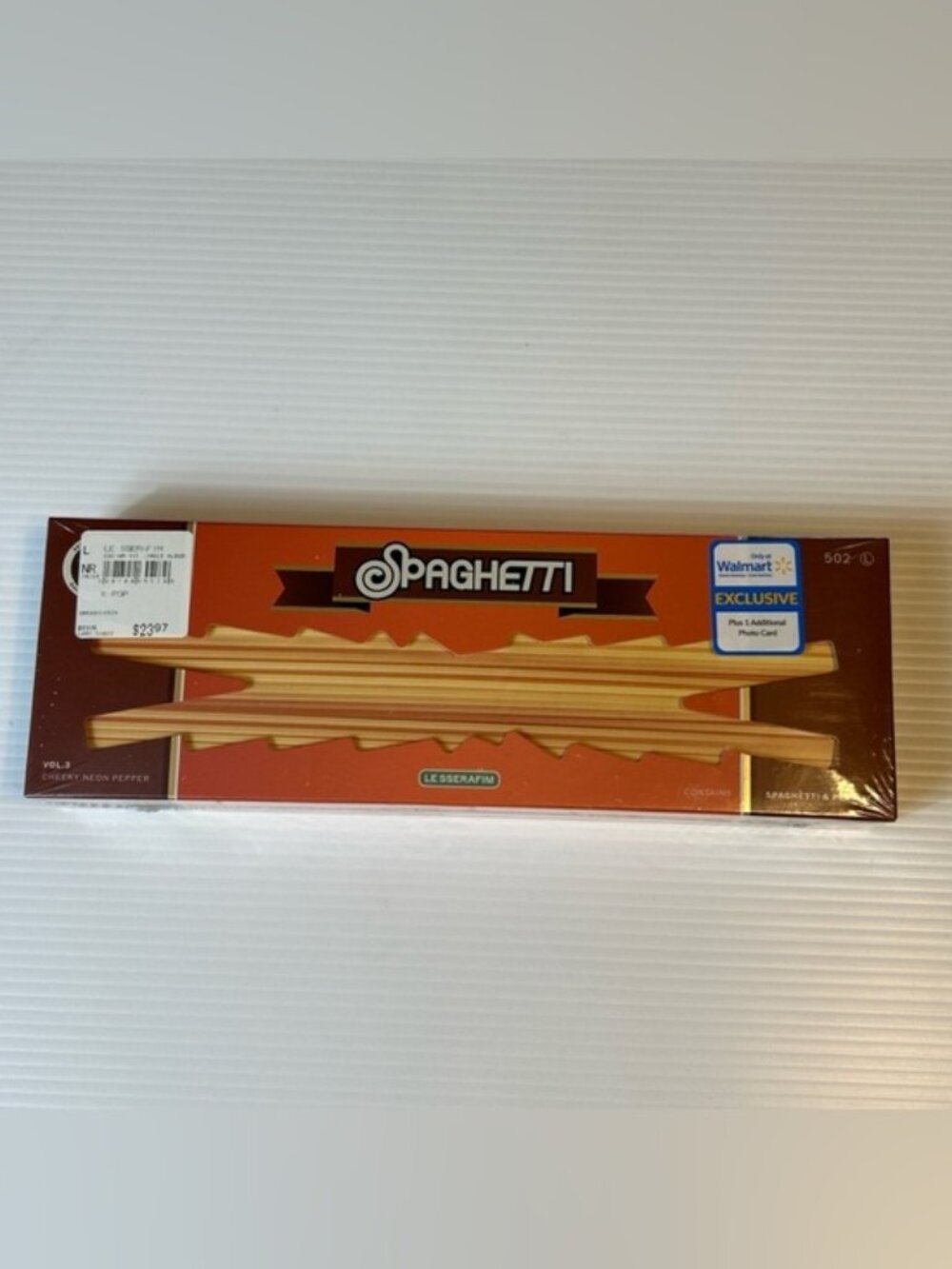 LE SSERAFIM Spaghetti K-Pop CD Vol. 3 Cheeky Neon Pepper (red) Walmart Sealed
